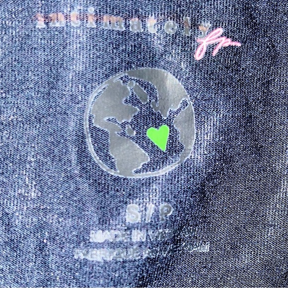 Intimately FP sz S black short sleeve V-neck wrap front thong bodysuit mesh trim - Picture 15 of 16